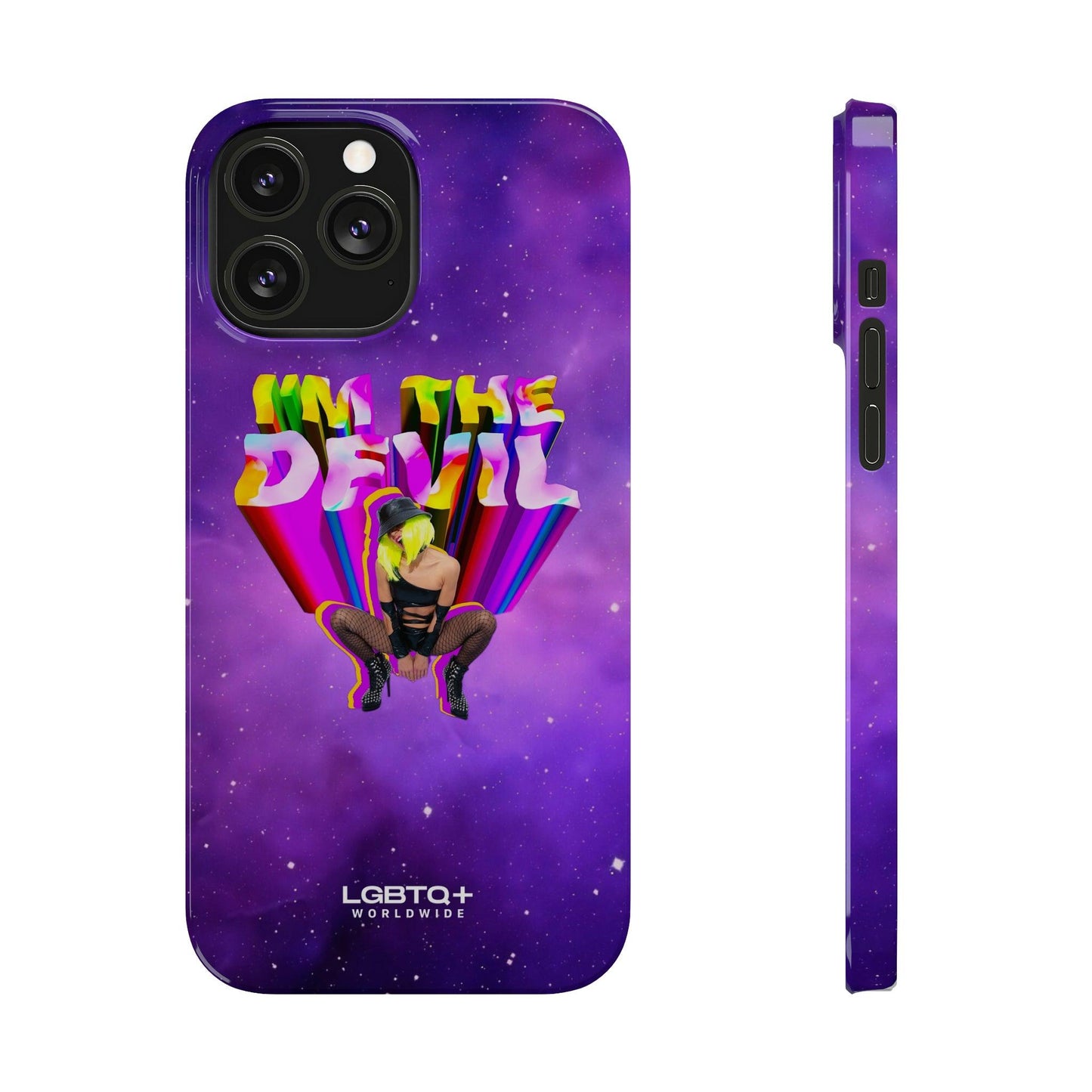 LGBTQWorldwide - ,,I AM THE DEVIL" Handyhülle Accessories, Back-to-School, card, Glossy, iPhone, iPhone Cases, Phone accessory, Phone Cases, Samsung Cases, Slim lgbtq Bekleidung Accessoires unisex Zubehör