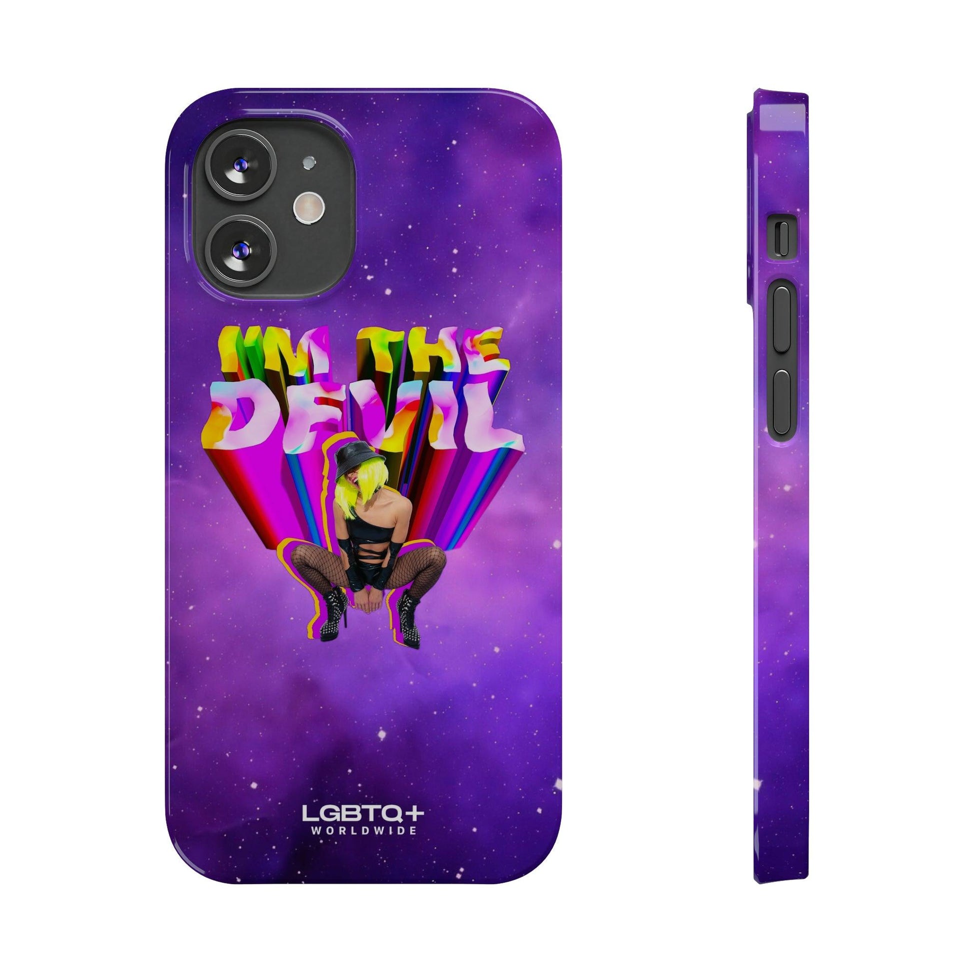 LGBTQWorldwide - ,,I AM THE DEVIL" Handyhülle Accessories, Back-to-School, card, Glossy, iPhone, iPhone Cases, Phone accessory, Phone Cases, Samsung Cases, Slim lgbtq Bekleidung Accessoires unisex Zubehör