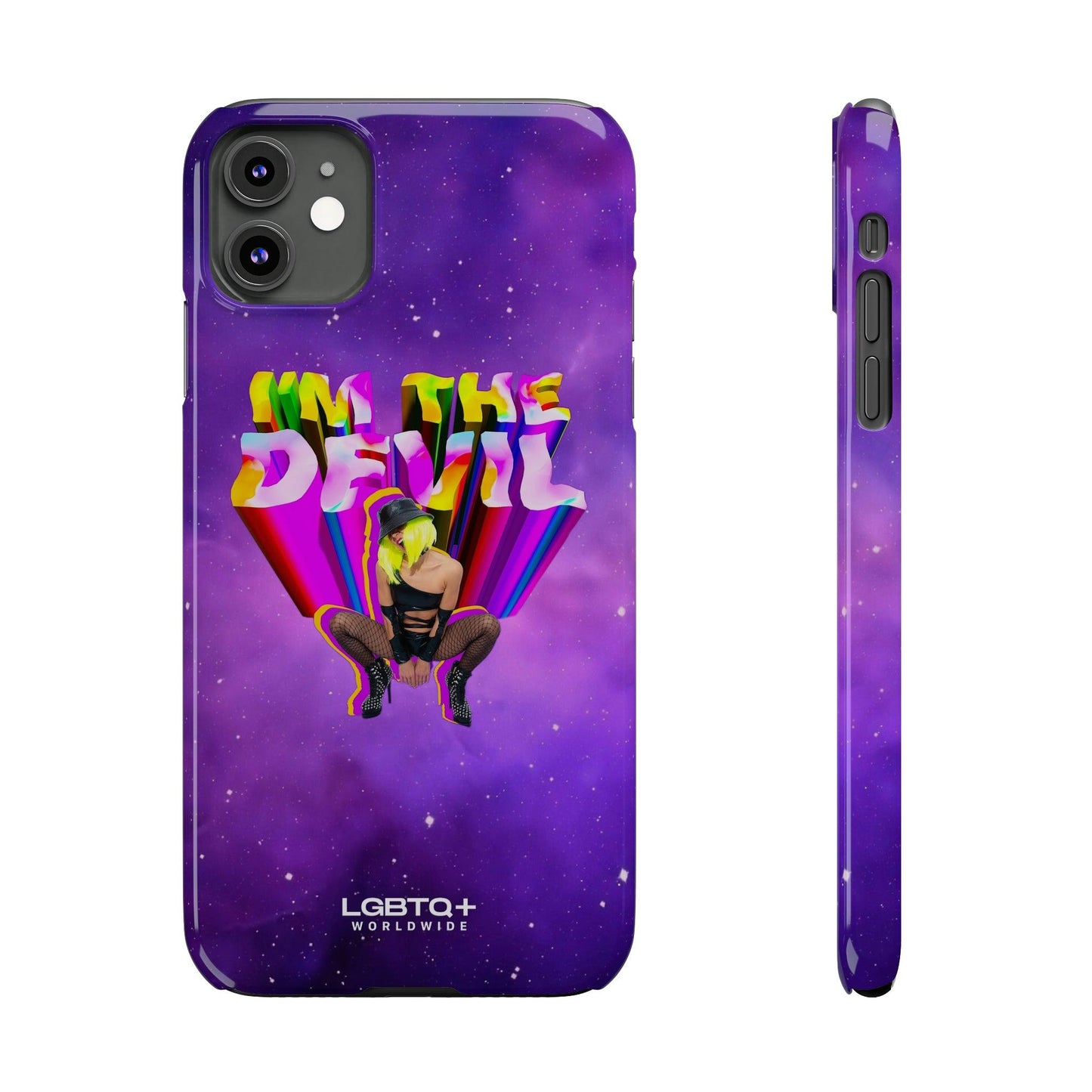 LGBTQWorldwide - ,,I AM THE DEVIL" Handyhülle Accessories, Back-to-School, card, Glossy, iPhone, iPhone Cases, Phone accessory, Phone Cases, Samsung Cases, Slim lgbtq Bekleidung Accessoires unisex Zubehör