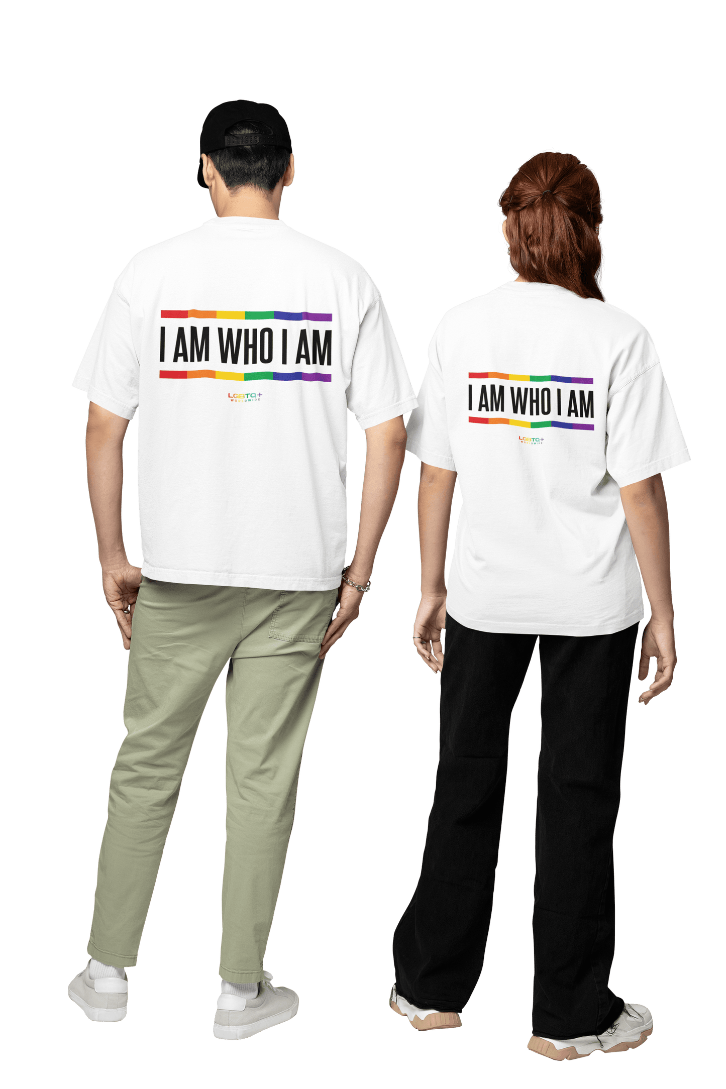 LGBTQWorldwide - ,,I AM WHO I AM'' Clothing, Cotton, Crew neck, DTG, Eco-friendly, Men's Clothing, Organic, Recycled, Regular fit, Sustainable, T-shirts, Unisex, Valentine's Day Picks, Vegan, Women's Clothing lgbtq Bekleidung Accessoires unisex Zubehör