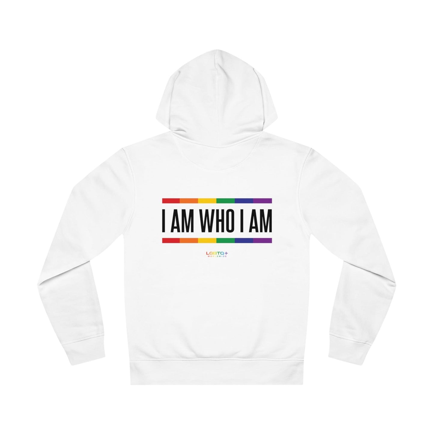 LGBTQWorldwide - ,,I AM WHO I AM'' Clothing, DTG, Eco-friendly, Hoodies, Men's Clothing, Recycled, Unisex, Vegan, Women's Clothing lgbtq Bekleidung Accessoires unisex Zubehör