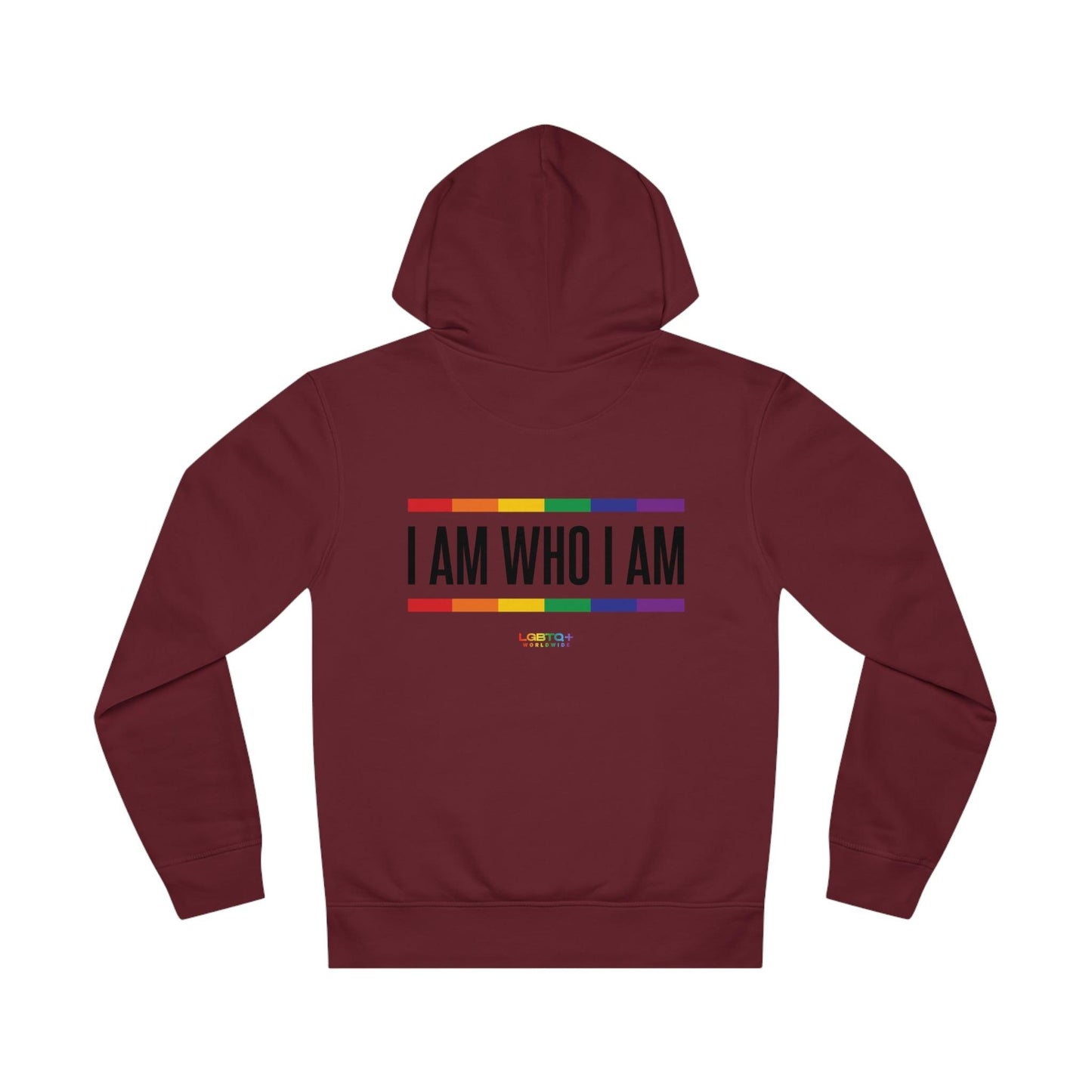 LGBTQWorldwide - ,,I AM WHO I AM'' Clothing, DTG, Eco-friendly, Hoodies, Men's Clothing, Recycled, Unisex, Vegan, Women's Clothing lgbtq Bekleidung Accessoires unisex Zubehör