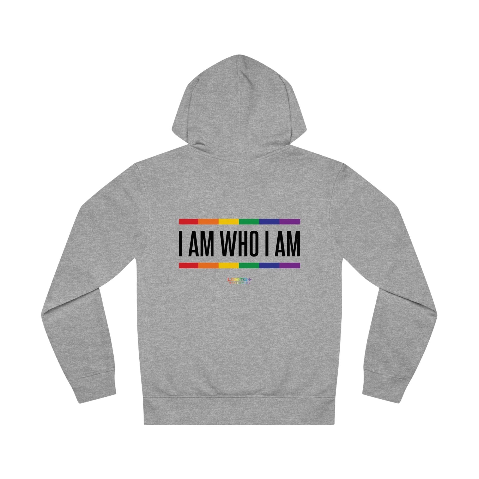 LGBTQWorldwide - ,,I AM WHO I AM'' Clothing, DTG, Eco-friendly, Hoodies, Men's Clothing, Recycled, Unisex, Vegan, Women's Clothing lgbtq Bekleidung Accessoires unisex Zubehör