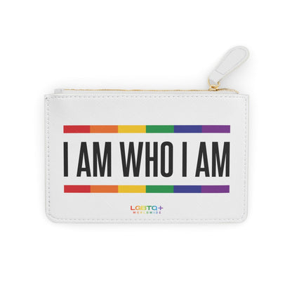 LGBTQWorldwide - ,,I AM WHO I AM'' Vegane Ledertasche Accessories, AOP, Assembled in the USA, Bags, Made in USA, mini bag, Vegan lgbtq Bekleidung Accessoires unisex Zubehör