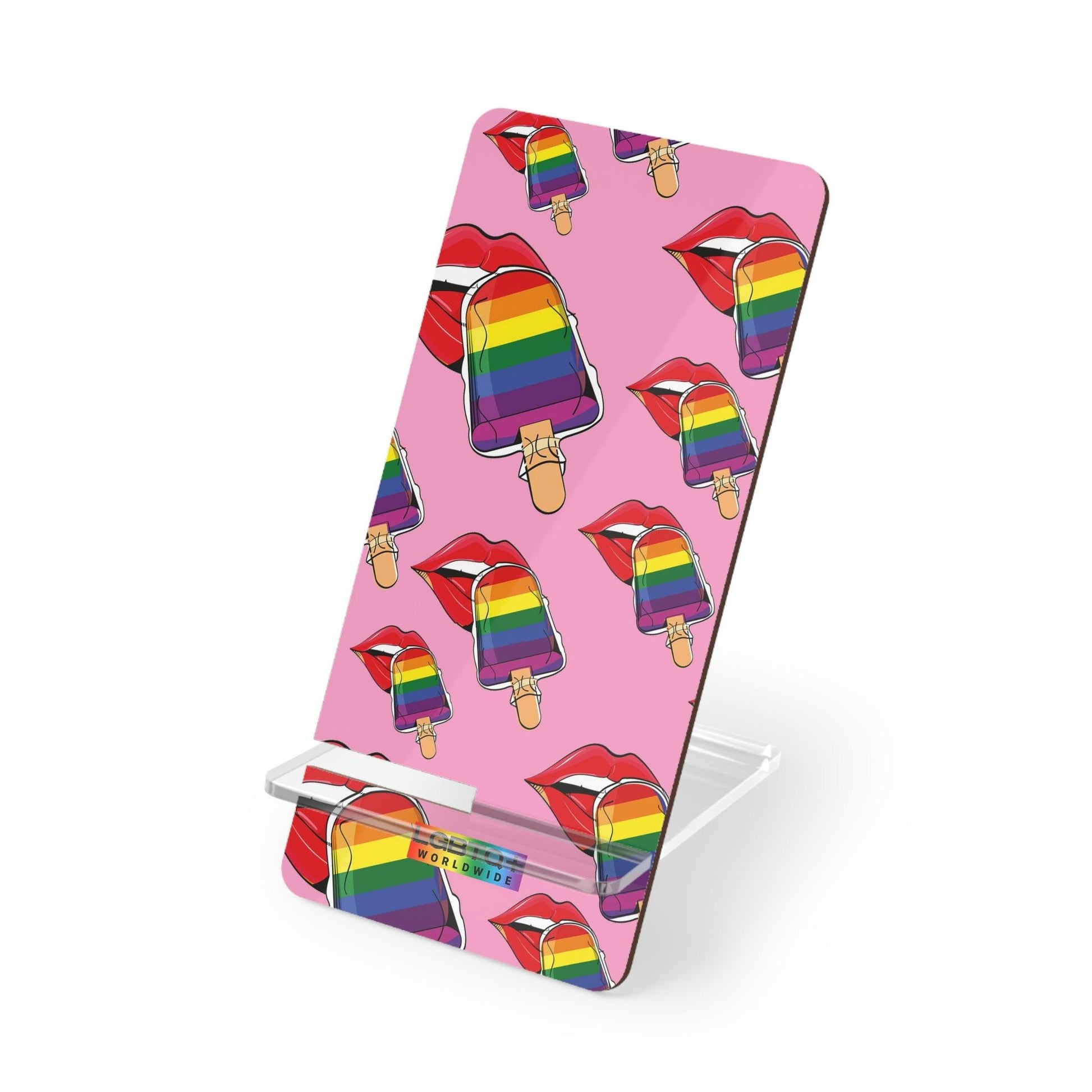 LGBTQWorldwide - ,,ICE CREAM" Handyhalter für Smartphones Accessories, all, Desk, Phone accessory, stand, tech, Tech Accessories lgbtq Bekleidung Accessoires unisex Zubehör