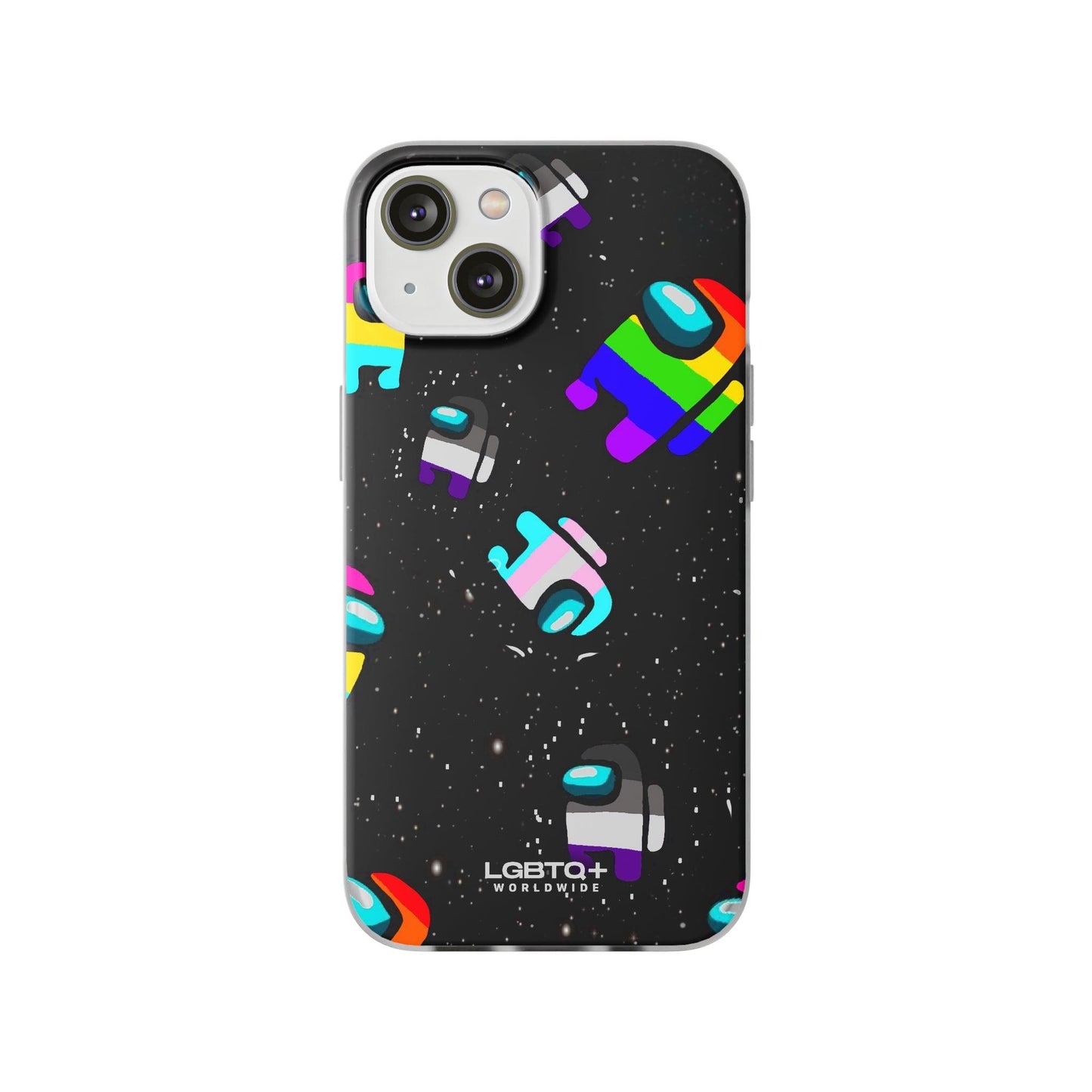 LGBTQWorldwide - ,,IMPOSTER" Flexible Handyhülle Accessories, Case, iPhone, iPhone Cases, Phone accessory, Phone Cases, Samsung Cases, silikon, Valentine's Day promotion lgbtq Bekleidung Accessoires unisex Zubehör