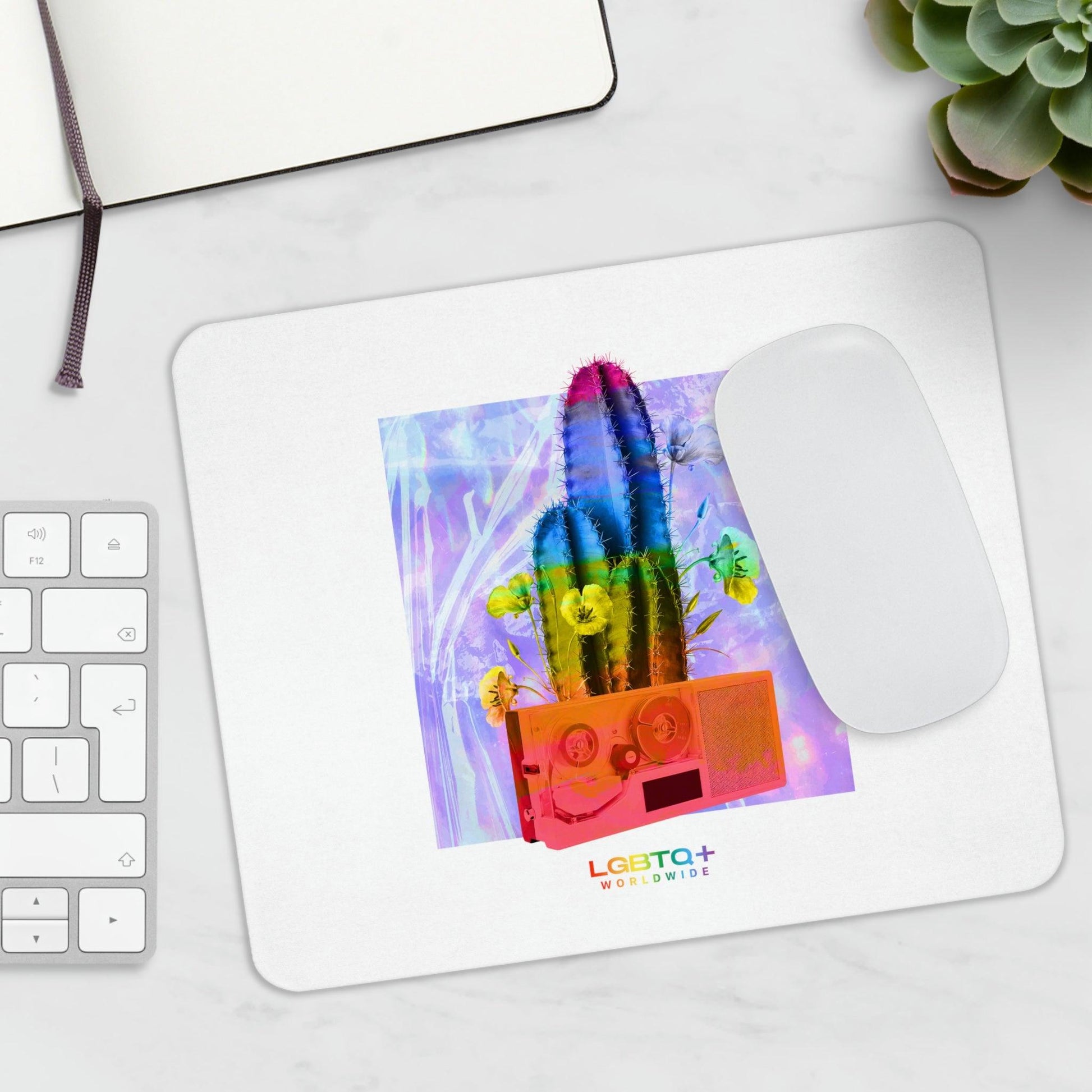 LGBTQWorldwide - ,,KAKTUS" Mauspad All, Desk, Home & Living, Mouse pad, Mouse Pads, Mousepad, tech lgbtq Bekleidung Accessoires unisex Zubehör