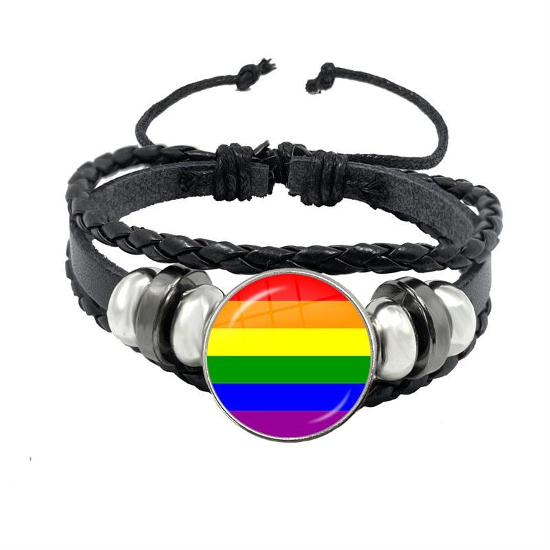 LGBTQWorldwide - Lederarmband Accessoires, Accessories, Aktion, All lgbtq Bekleidung Accessoires unisex Zubehör