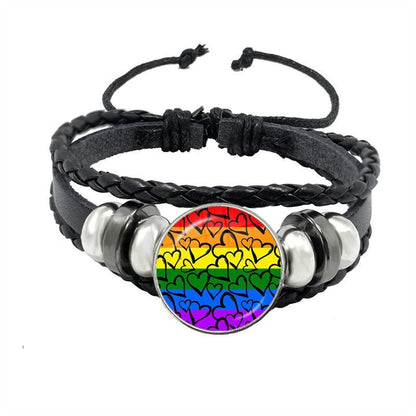 LGBTQWorldwide - Lederarmband Accessoires, Accessories, Aktion, All lgbtq Bekleidung Accessoires unisex Zubehör