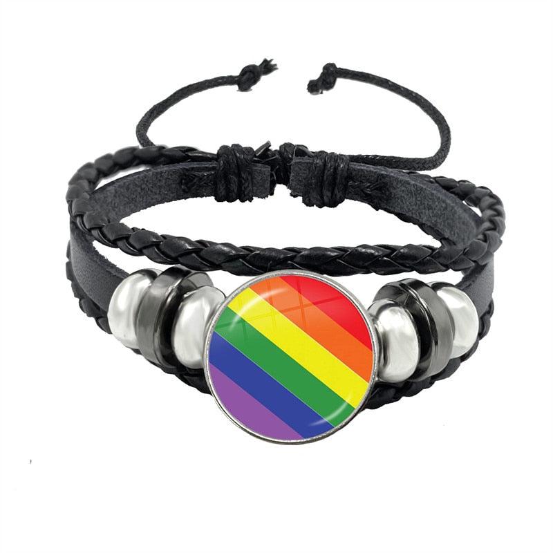 LGBTQWorldwide - Lederarmband Accessoires, Accessories, Aktion, All lgbtq Bekleidung Accessoires unisex Zubehör