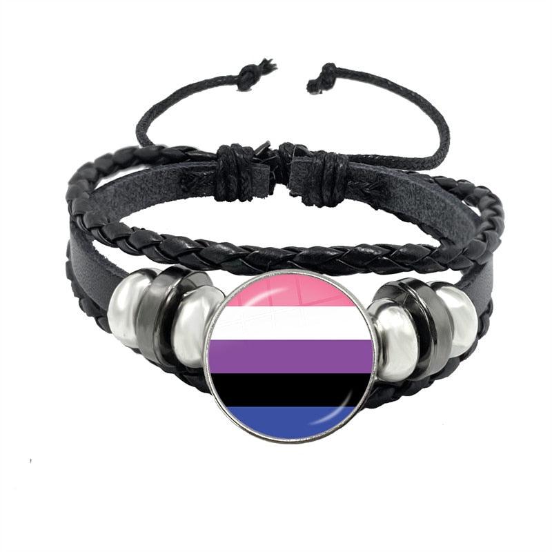 LGBTQWorldwide - Lederarmband Accessoires, Accessories, Aktion, All lgbtq Bekleidung Accessoires unisex Zubehör