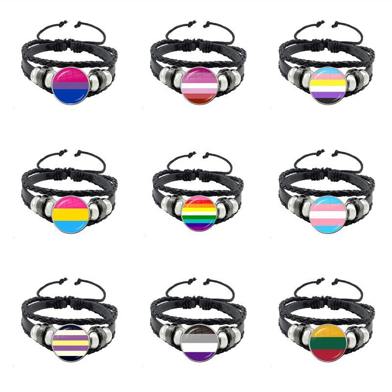 LGBTQWorldwide - Lederarmband Accessoires, Accessories, Aktion, All lgbtq Bekleidung Accessoires unisex Zubehör