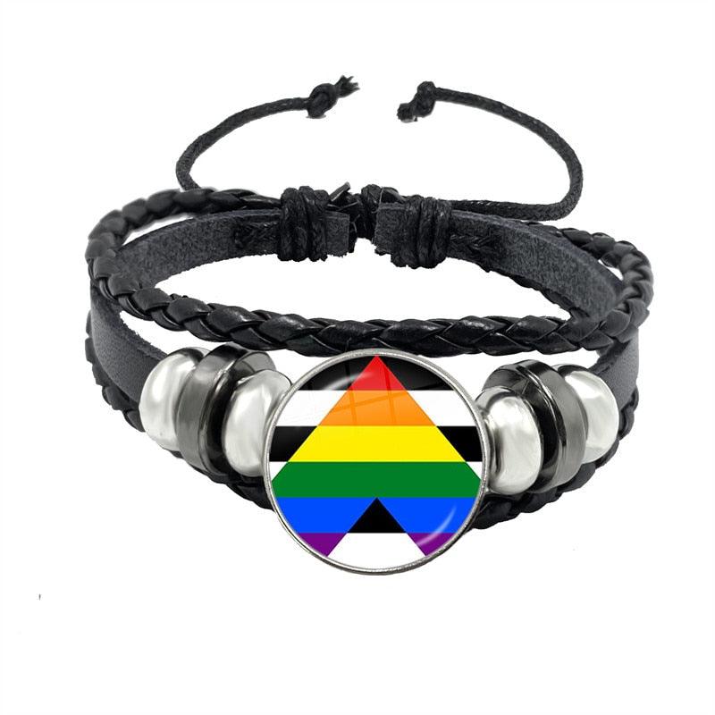 LGBTQWorldwide - Lederarmband Accessoires, Accessories, Aktion, All lgbtq Bekleidung Accessoires unisex Zubehör