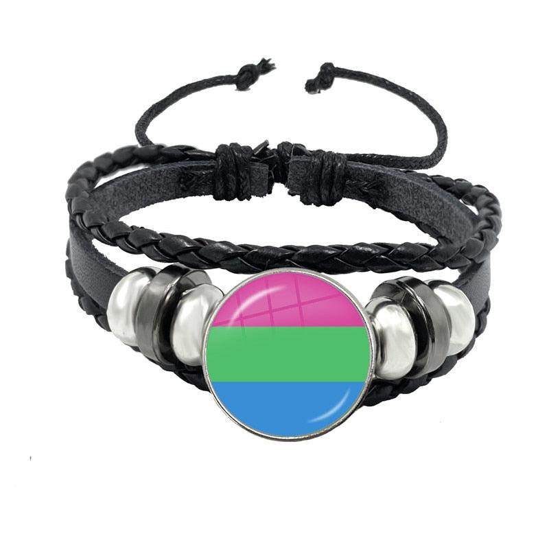 LGBTQWorldwide - Lederarmband Accessoires, Accessories, Aktion, All lgbtq Bekleidung Accessoires unisex Zubehör