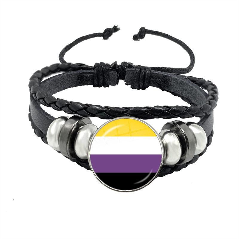 LGBTQWorldwide - Lederarmband Accessoires, Accessories, Aktion, All lgbtq Bekleidung Accessoires unisex Zubehör