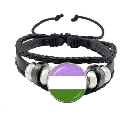 LGBTQWorldwide - Lederarmband Accessoires, Accessories, Aktion, All lgbtq Bekleidung Accessoires unisex Zubehör