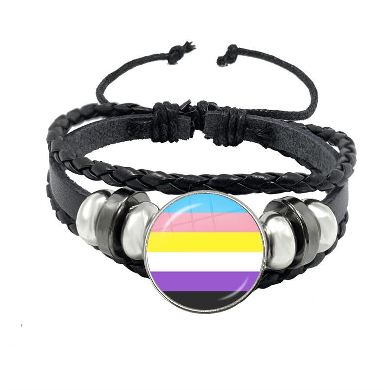 LGBTQWorldwide - Lederarmband Accessoires, Accessories, Aktion, All lgbtq Bekleidung Accessoires unisex Zubehör