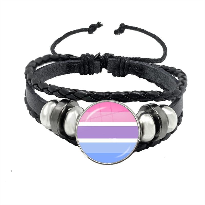 LGBTQWorldwide - Lederarmband Accessoires, Accessories, Aktion, All lgbtq Bekleidung Accessoires unisex Zubehör