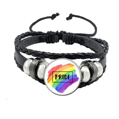 LGBTQWorldwide - Lederarmband Accessoires, Accessories, Aktion, All lgbtq Bekleidung Accessoires unisex Zubehör