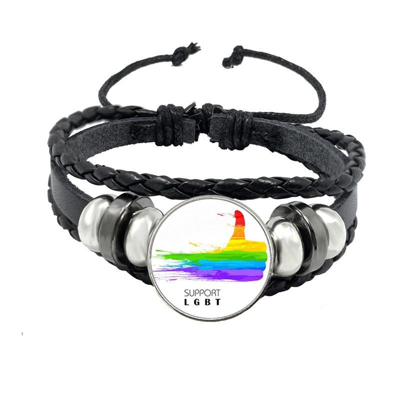 LGBTQWorldwide - Lederarmband Accessoires, Accessories, Aktion, All lgbtq Bekleidung Accessoires unisex Zubehör