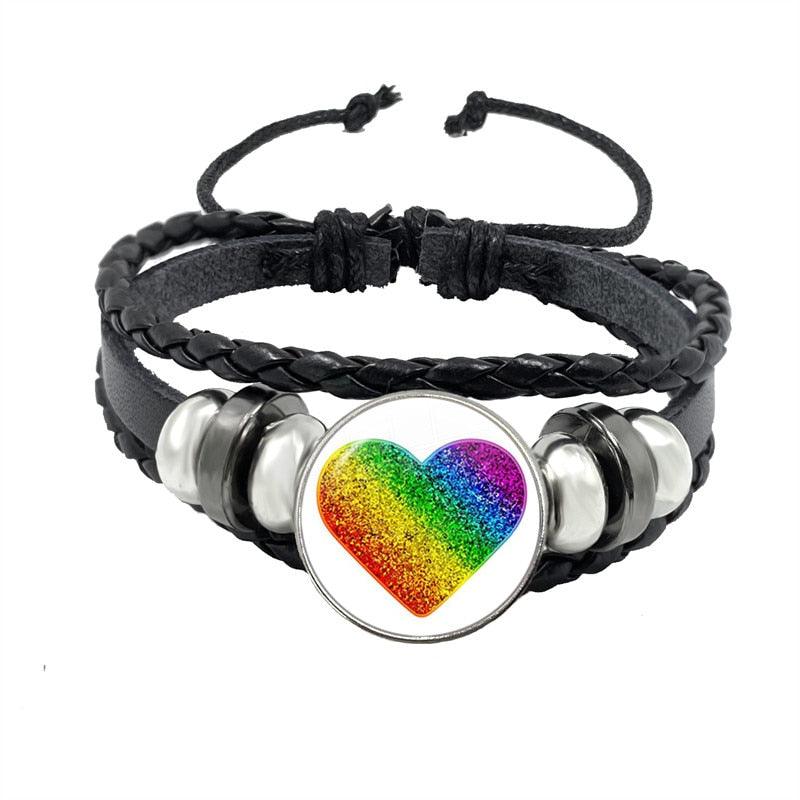 LGBTQWorldwide - Lederarmband Accessoires, Accessories, Aktion, All lgbtq Bekleidung Accessoires unisex Zubehör