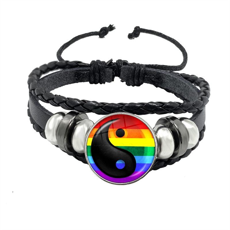 LGBTQWorldwide - Lederarmband Accessoires, Accessories, Aktion, All lgbtq Bekleidung Accessoires unisex Zubehör