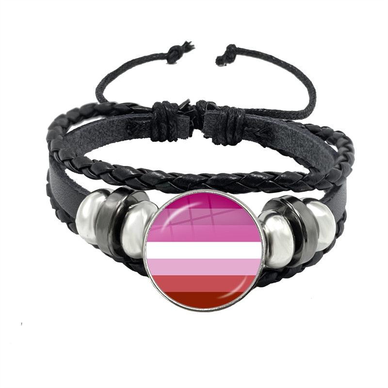 LGBTQWorldwide - Lederarmband Accessoires, Accessories, Aktion, All lgbtq Bekleidung Accessoires unisex Zubehör