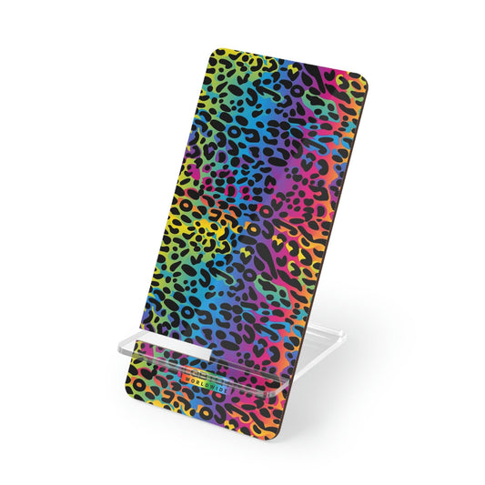 LGBTQWorldwide - ,,LEOPARD" Handyhalter für Smartphones Accessories, all, Desk, Phone accessory, stand, tech, Tech Accessories lgbtq Bekleidung Accessoires unisex Zubehör