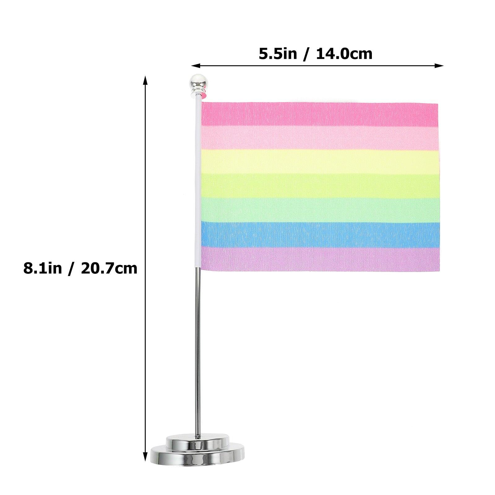 LGBTQWorldwide - LGBT Mini Regenbogen Tischflagge All, Home lgbtq Bekleidung Accessoires unisex Zubehör