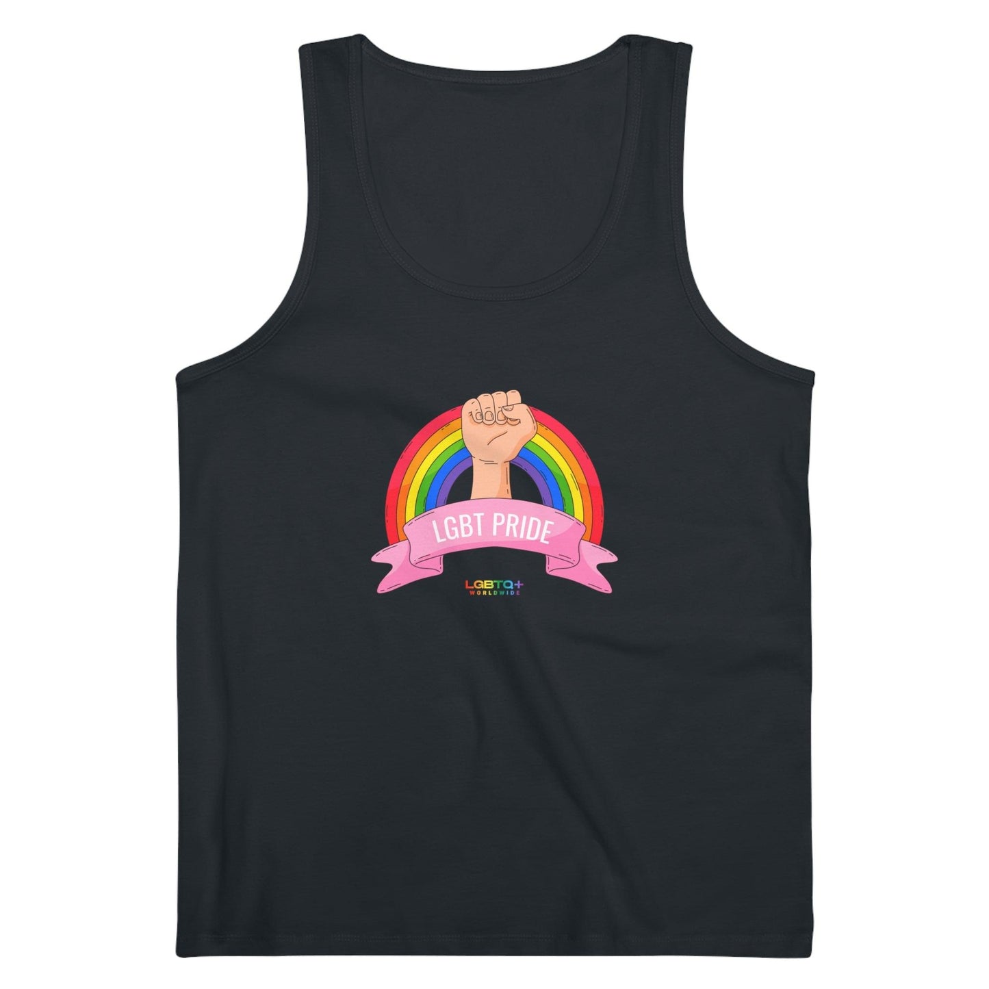 LGBTQWorldwide - ,,LGBT PRIDE'' DTG, Eco-friendly, Men's Clothing, Neck Labels, Organic, Recycled, Slim fit, Sustainable, Tank Tops, Tanke, Vegan lgbtq Bekleidung Accessoires unisex Zubehör