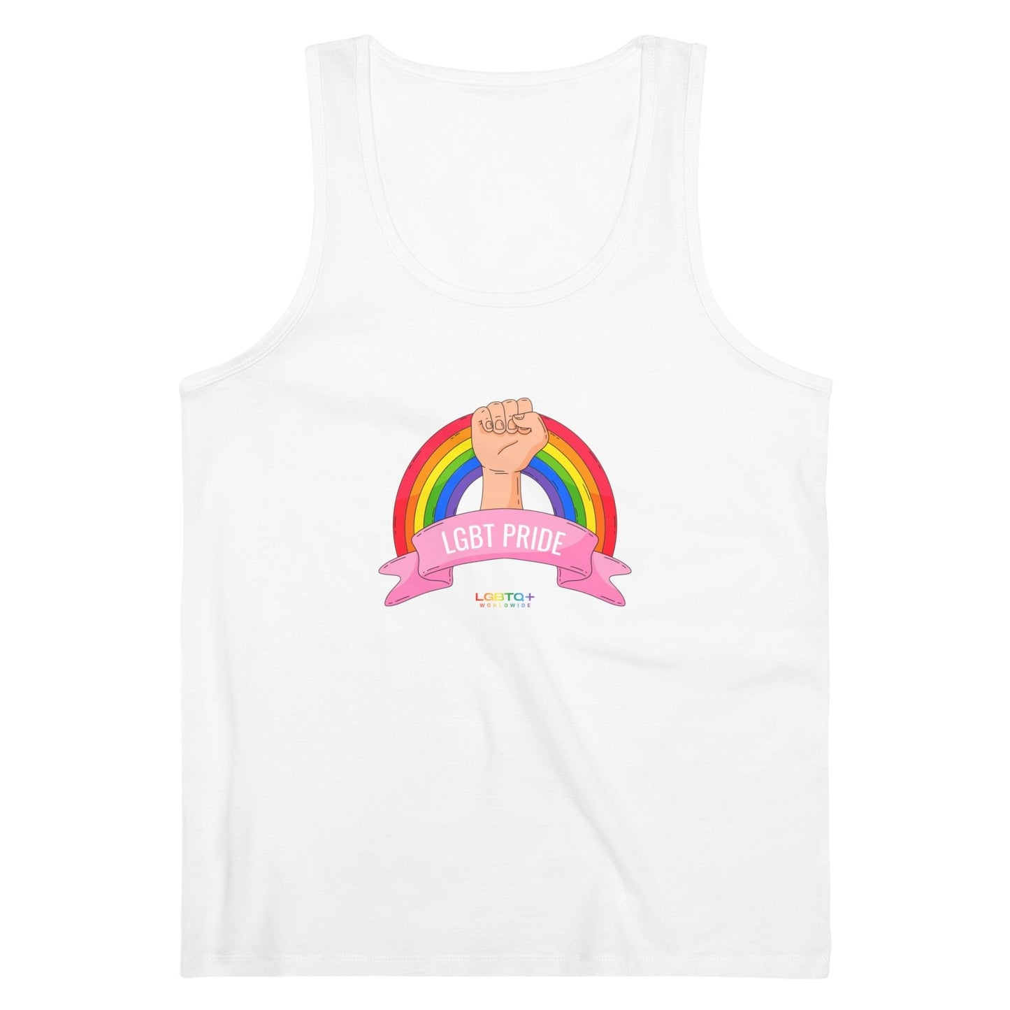 LGBTQWorldwide - ,,LGBT PRIDE'' DTG, Eco-friendly, Men's Clothing, Neck Labels, Organic, Recycled, Slim fit, Sustainable, Tank Tops, Tanke, Vegan lgbtq Bekleidung Accessoires unisex Zubehör