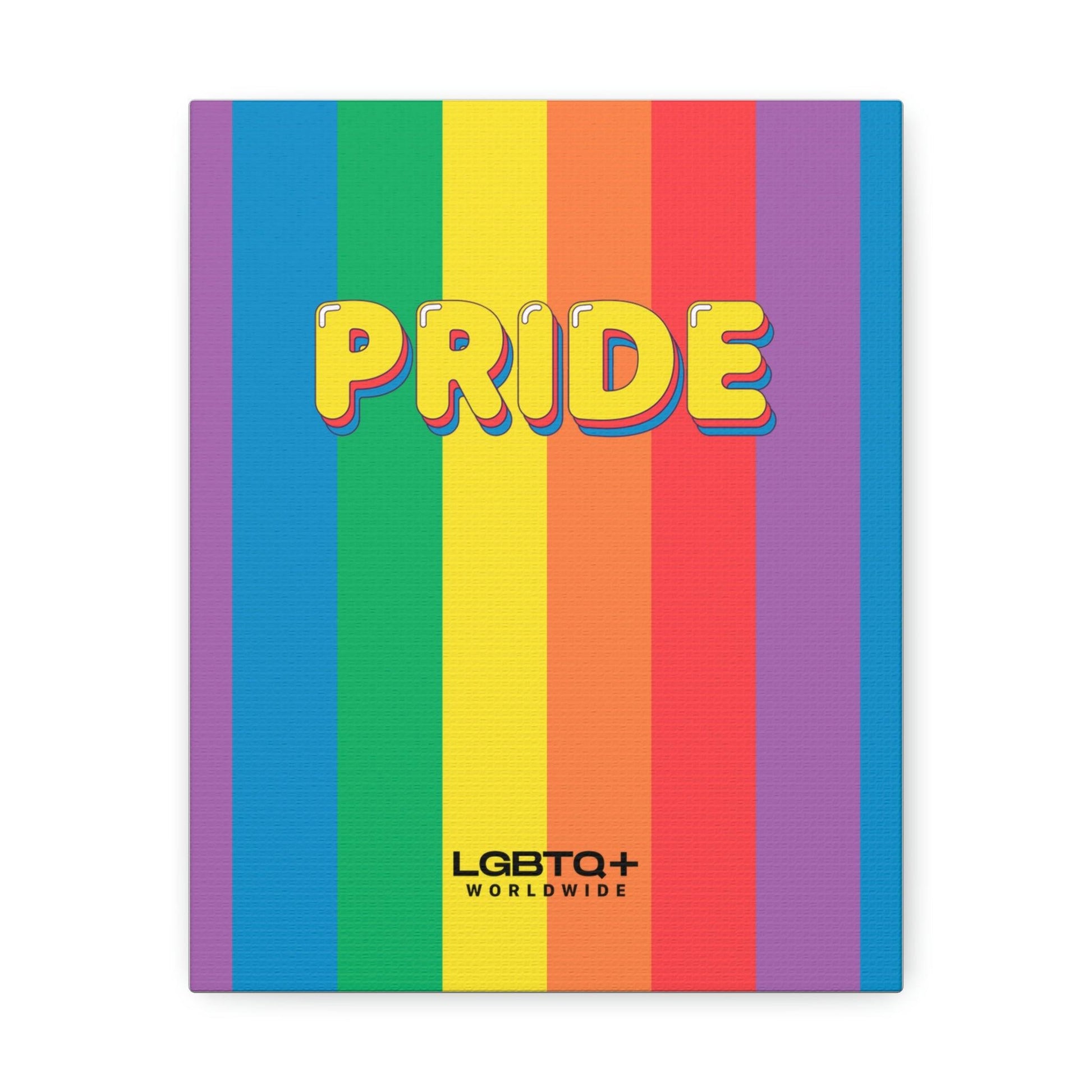 LGBTQWorldwide - LGBTQ Pride Lines Satin Canvas, Stretched All, Art & Wall Decor, Canvas, Hanging Hardware, Home & Living, Indoor, wall lgbtq Bekleidung Accessoires unisex Zubehör