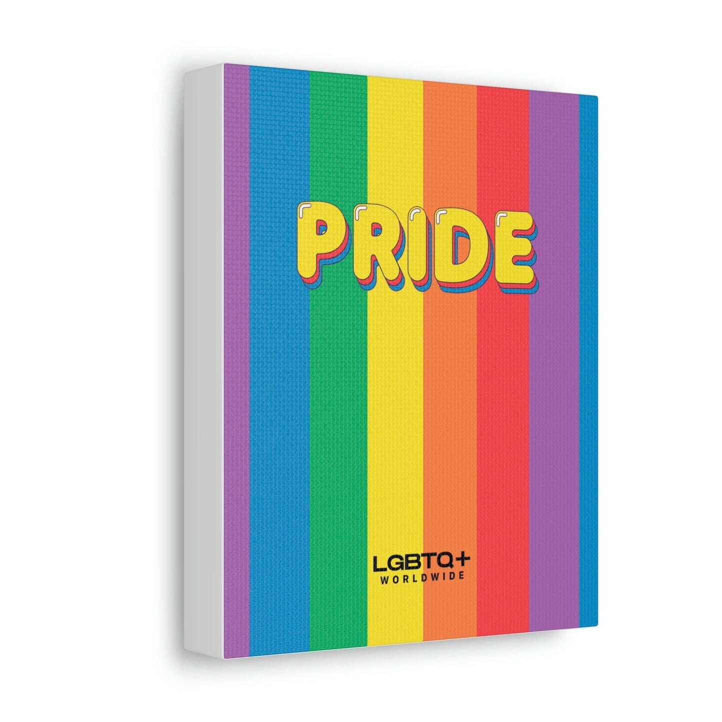 LGBTQWorldwide - LGBTQ Pride Lines Satin Canvas, Stretched All, Art & Wall Decor, Canvas, Hanging Hardware, Home & Living, Indoor, wall lgbtq Bekleidung Accessoires unisex Zubehör