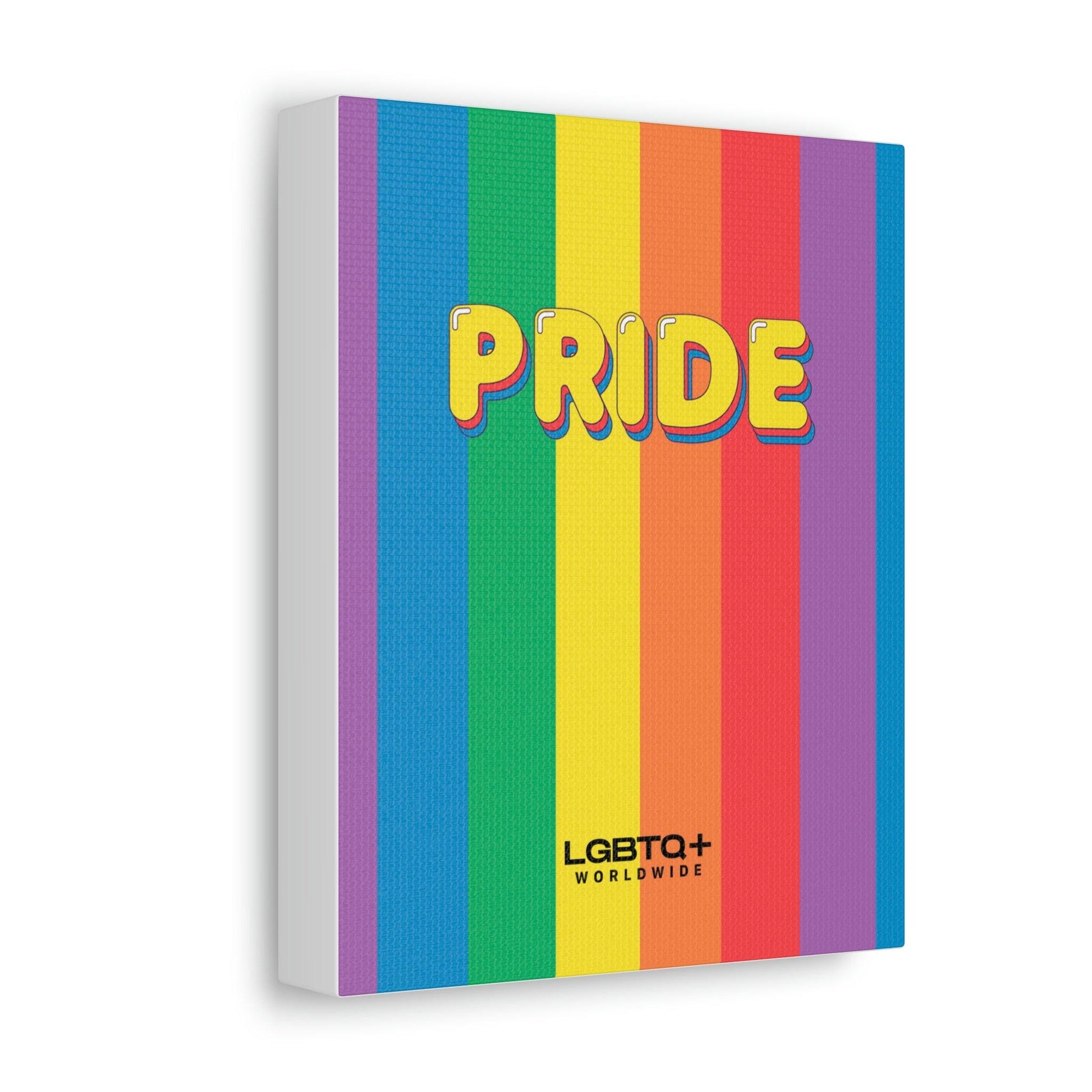 LGBTQWorldwide - LGBTQ Pride Lines Satin Canvas, Stretched All, Art & Wall Decor, Canvas, Hanging Hardware, Home & Living, Indoor, wall lgbtq Bekleidung Accessoires unisex Zubehör