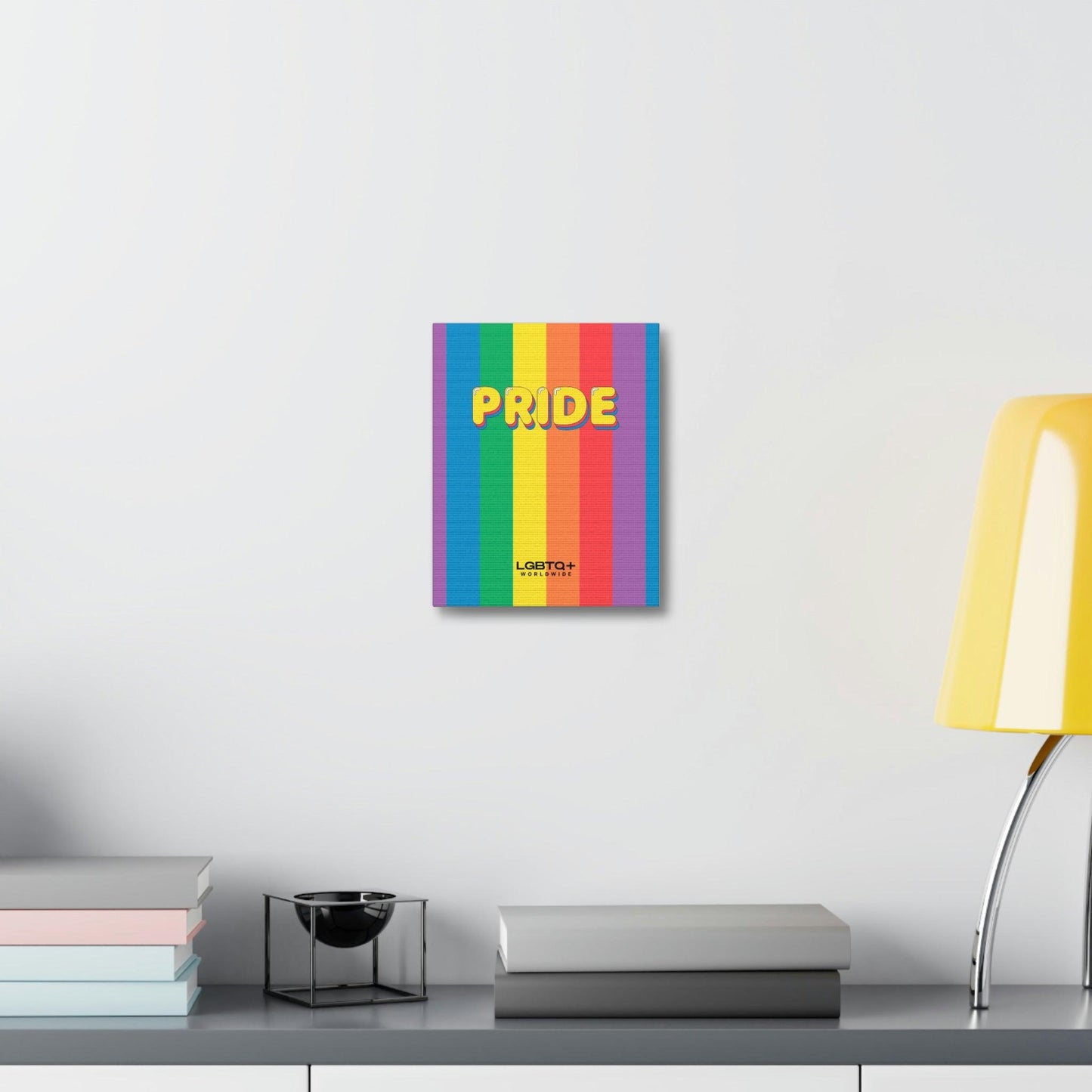 LGBTQWorldwide - LGBTQ Pride Lines Satin Canvas, Stretched All, Art & Wall Decor, Canvas, Hanging Hardware, Home & Living, Indoor, wall lgbtq Bekleidung Accessoires unisex Zubehör