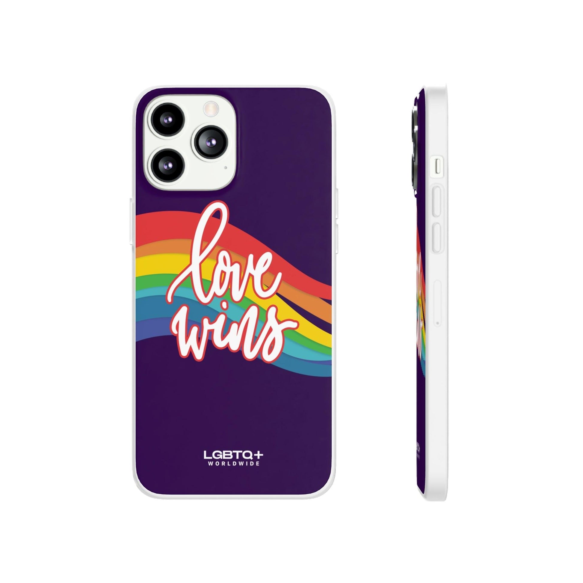 LGBTQWorldwide - ,,LIEBE GEWINNT" Flexible Handyhülle Accessories, Case, iPhone, iPhone Cases, Phone accessory, Phone Cases, Samsung Cases, silikon, Valentine's Day promotion lgbtq Bekleidung Accessoires unisex Zubehör