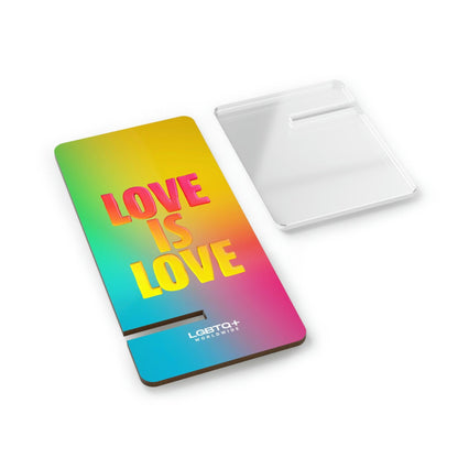 LGBTQWorldwide - ,,LIEBE" Handyhalter für Smartphones Accessories, all, Desk, Phone accessory, stand, tech, Tech Accessories lgbtq Bekleidung Accessoires unisex Zubehör