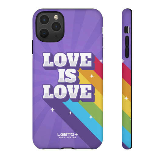 LGBTQWorldwide - ,,LIEBE IST LIEBE" Doppelgehäuse Handyhülle Accessories, Glossy, iPhone Cases, Matte, Phone accessory, Phone Cases, Samsung Cases, Thermo, Valentine's Day Picks lgbtq Bekleidung Accessoires unisex Zubehör