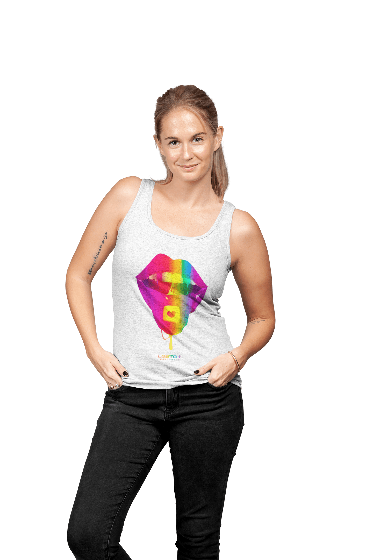 LGBTQWorldwide - ,,LIEBES PILLE'' DTG, Eco-friendly, Men's Clothing, Neck Labels, Organic, Recycled, Slim fit, Sustainable, Tank Tops, Tanke, Vegan lgbtq Bekleidung Accessoires unisex Zubehör