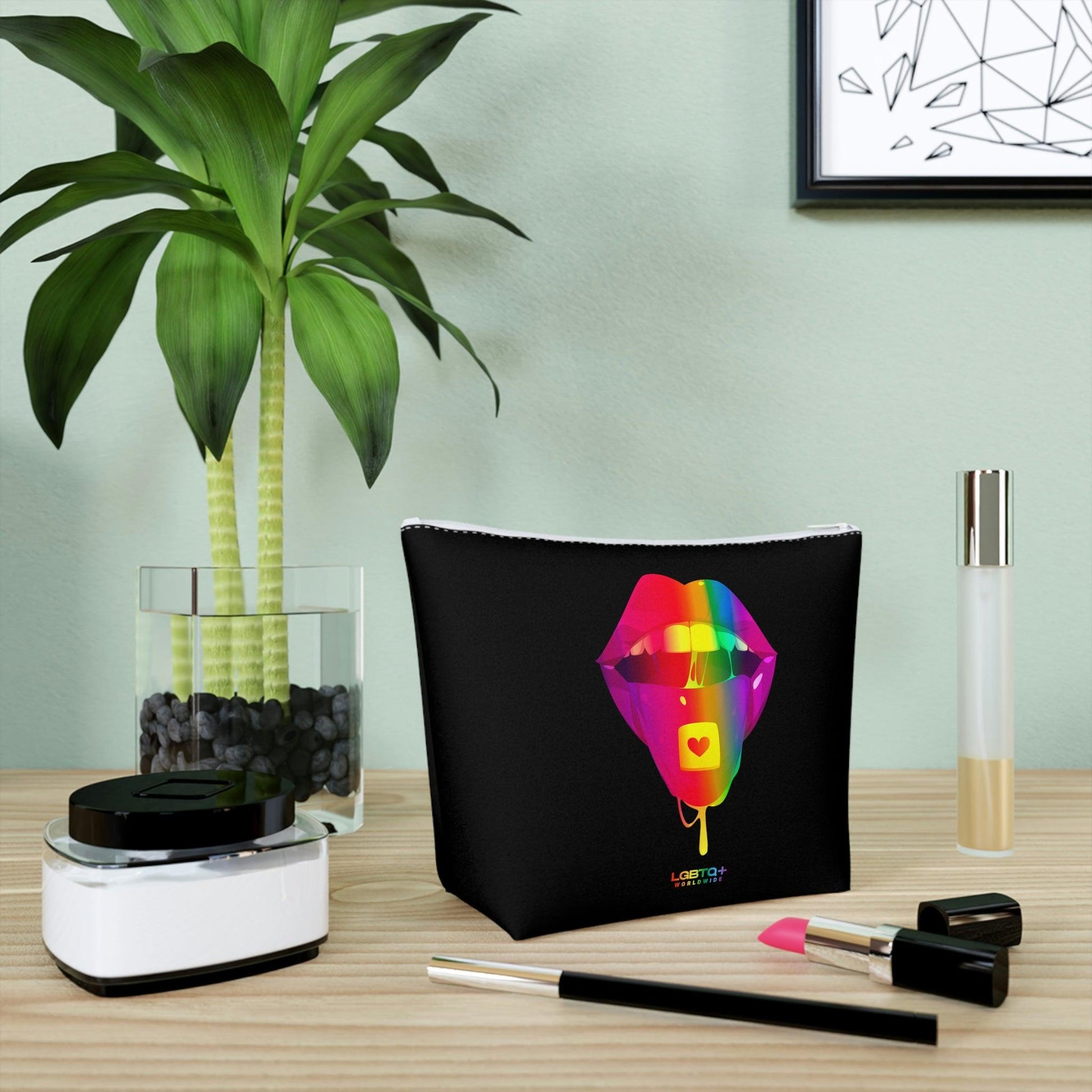 LGBTQWorldwide - ,,LIEBES PILLE" Kosmetiktasche Accessories, all, All Over Print, AOP, bag, Cosmetics, Home, Pouches, Sublimation, Travel Accessories, With zipper lgbtq Bekleidung Accessoires unisex Zubehör