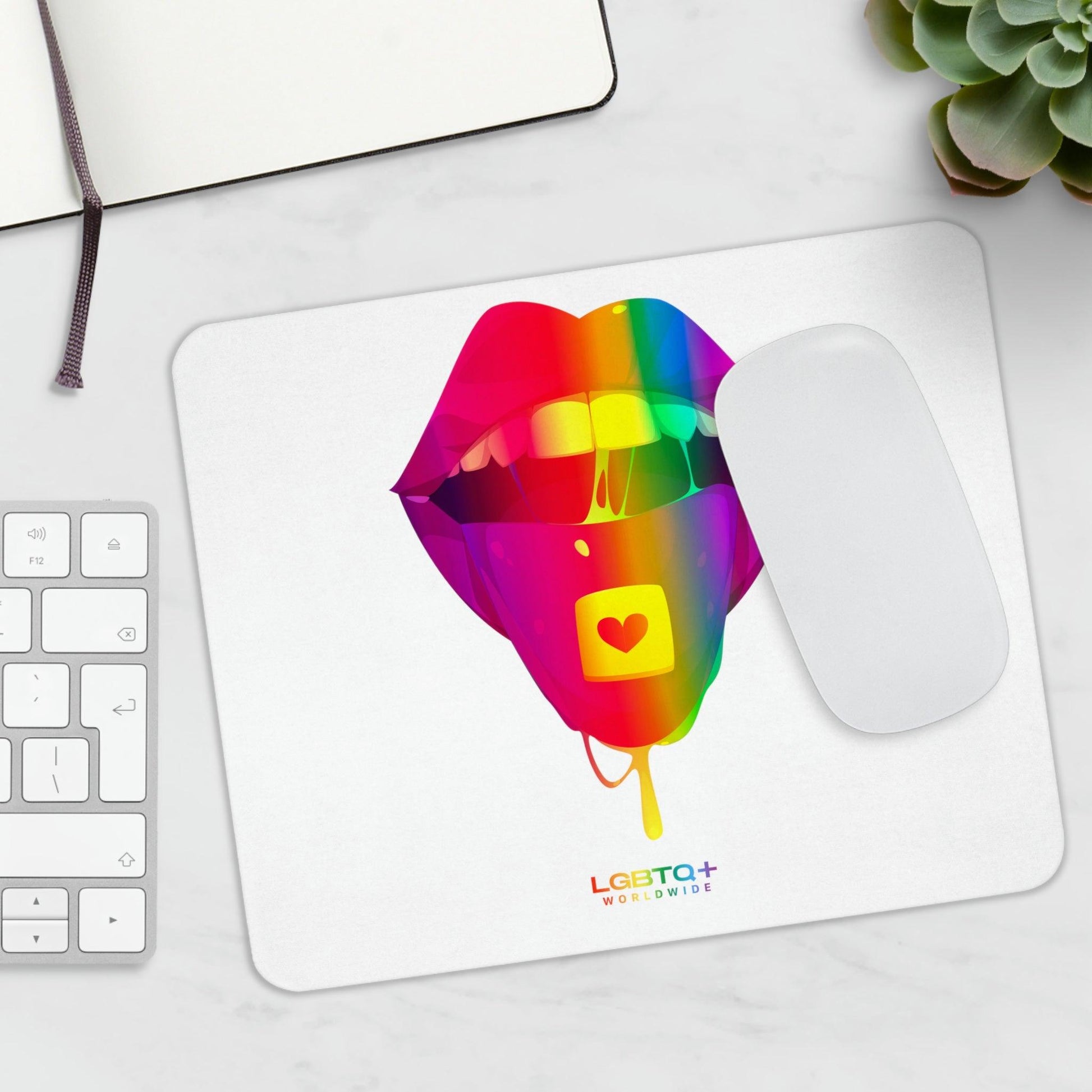 LGBTQWorldwide - ,,LIEBES PILLE" Mauspad All, Desk, Home & Living, Mouse pad, Mouse Pads, Mousepad, tech lgbtq Bekleidung Accessoires unisex Zubehör