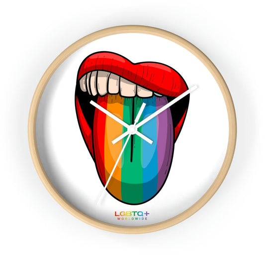 LGBTQWorldwide - ,,LIPPEN" Accessories, All, Clocks, home, Home & Living, Home Decor, Indoor lgbtq Bekleidung Accessoires unisex Zubehör