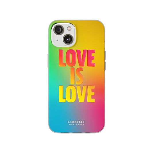 LGBTQWorldwide - ,,LOVE" Flexible Handyhülle Accessories, Case, iPhone, iPhone Cases, Phone accessory, Phone Cases, Samsung Cases, silikon, Valentine's Day promotion lgbtq Bekleidung Accessoires unisex Zubehör