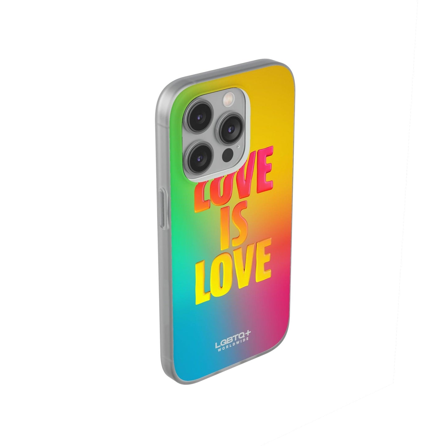 LGBTQWorldwide - ,,LOVE" Flexible Handyhülle Accessories, Case, iPhone, iPhone Cases, Phone accessory, Phone Cases, Samsung Cases, silikon, Valentine's Day promotion lgbtq Bekleidung Accessoires unisex Zubehör