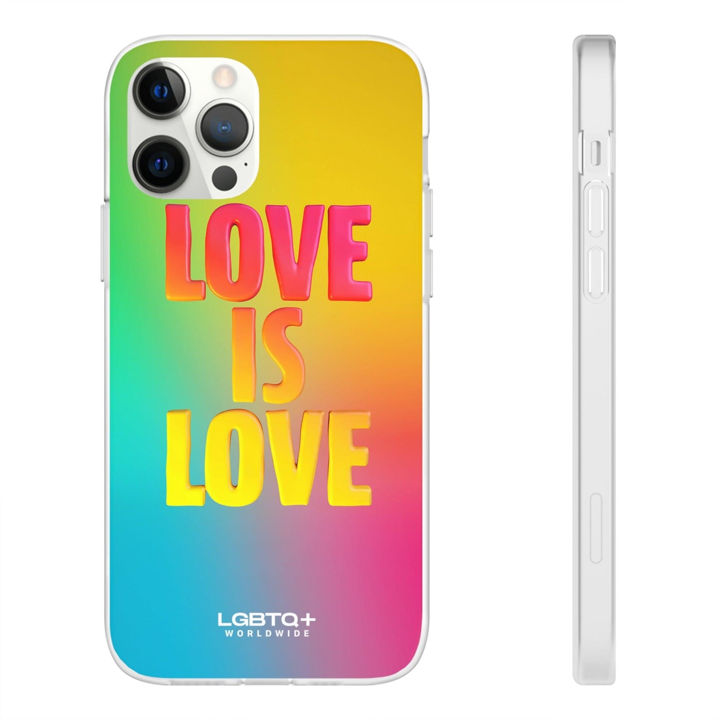 LGBTQWorldwide - ,,LOVE" Flexible Handyhülle Accessories, Case, iPhone, iPhone Cases, Phone accessory, Phone Cases, Samsung Cases, silikon, Valentine's Day promotion lgbtq Bekleidung Accessoires unisex Zubehör