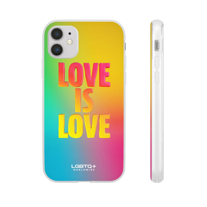 LGBTQWorldwide - ,,LOVE" Flexible Handyhülle Accessories, Case, iPhone, iPhone Cases, Phone accessory, Phone Cases, Samsung Cases, silikon, Valentine's Day promotion lgbtq Bekleidung Accessoires unisex Zubehör