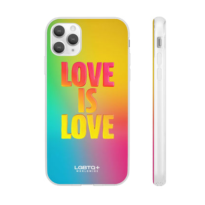 LGBTQWorldwide - ,,LOVE" Flexible Handyhülle Accessories, Case, iPhone, iPhone Cases, Phone accessory, Phone Cases, Samsung Cases, silikon, Valentine's Day promotion lgbtq Bekleidung Accessoires unisex Zubehör