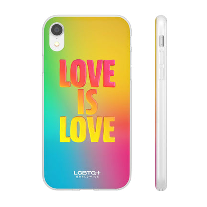 LGBTQWorldwide - ,,LOVE" Flexible Handyhülle Accessories, Case, iPhone, iPhone Cases, Phone accessory, Phone Cases, Samsung Cases, silikon, Valentine's Day promotion lgbtq Bekleidung Accessoires unisex Zubehör