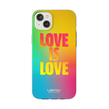 LGBTQWorldwide - ,,LOVE" Flexible Handyhülle Accessories, Case, iPhone, iPhone Cases, Phone accessory, Phone Cases, Samsung Cases, silikon, Valentine's Day promotion lgbtq Bekleidung Accessoires unisex Zubehör