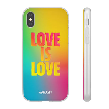 LGBTQWorldwide - ,,LOVE" Flexible Handyhülle Accessories, Case, iPhone, iPhone Cases, Phone accessory, Phone Cases, Samsung Cases, silikon, Valentine's Day promotion lgbtq Bekleidung Accessoires unisex Zubehör